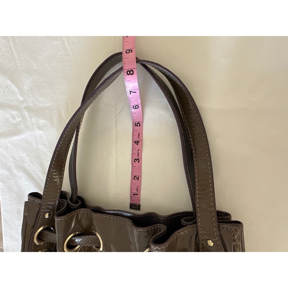 Jimmy Choo Ramona Shoulder Bag Taupe/Brown Patent Leather Made in Italy - Picture 15 of 15